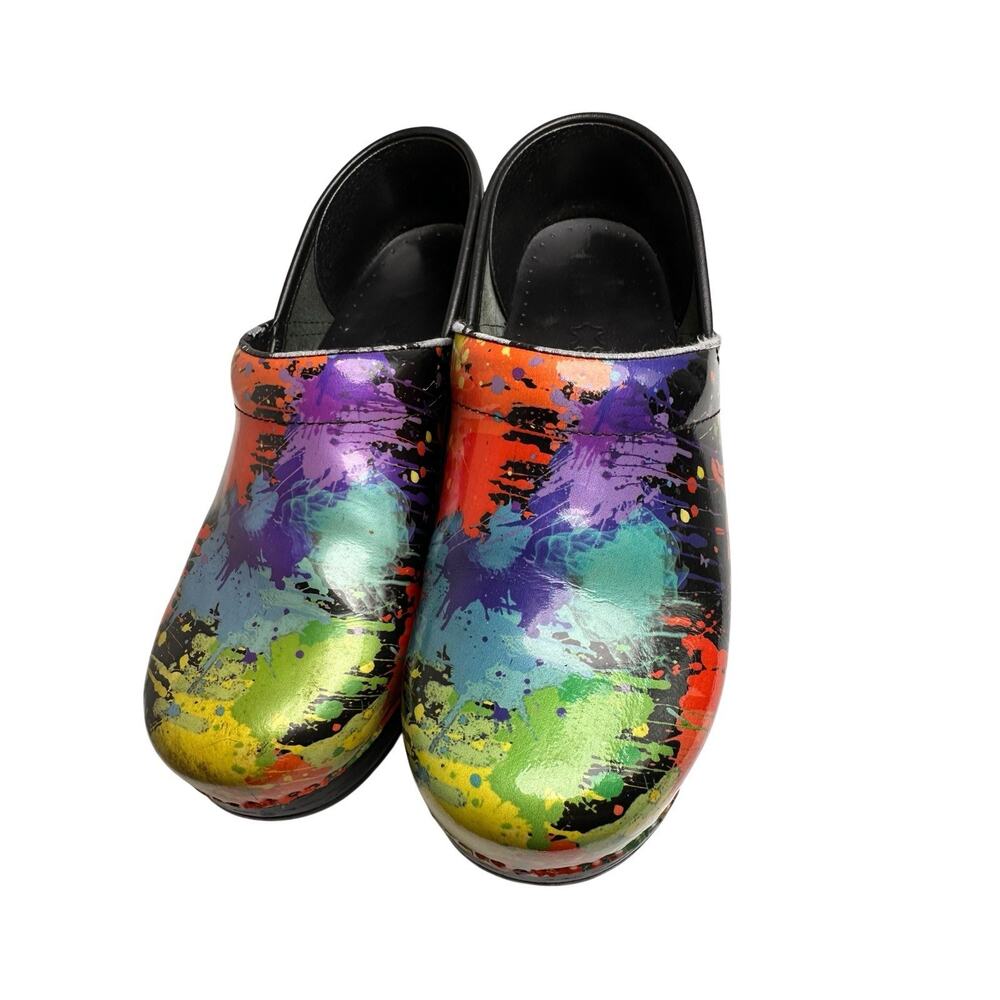 Dansko Multicolor Paint-Splash Clogs - Picture 12 of 16